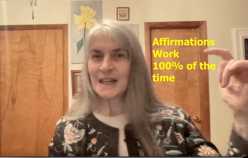 Ali saying affirmations work 100% of the time